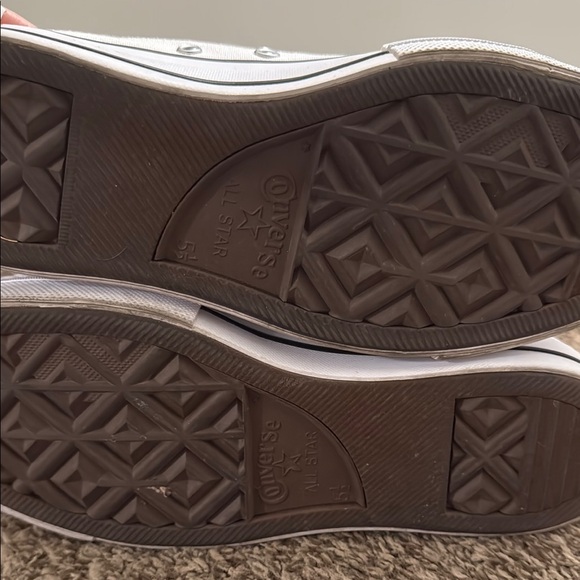 Converse Women's White Platform High-Top Sneakers - Picture 5 of 6